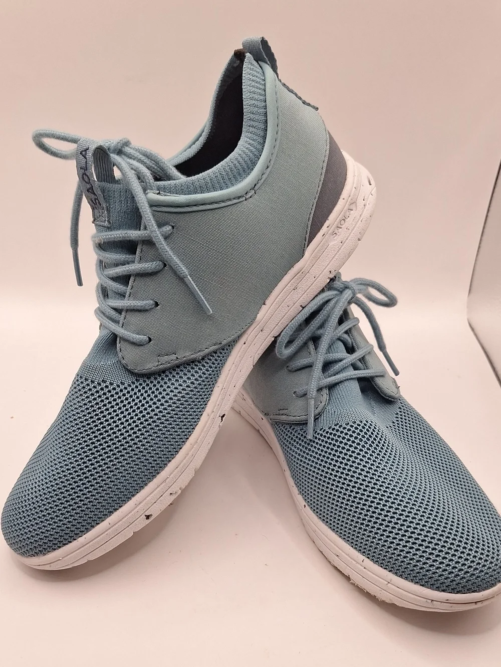 Saola Semnoz II Men's Light Blue Knit Lace-Up Sneakers